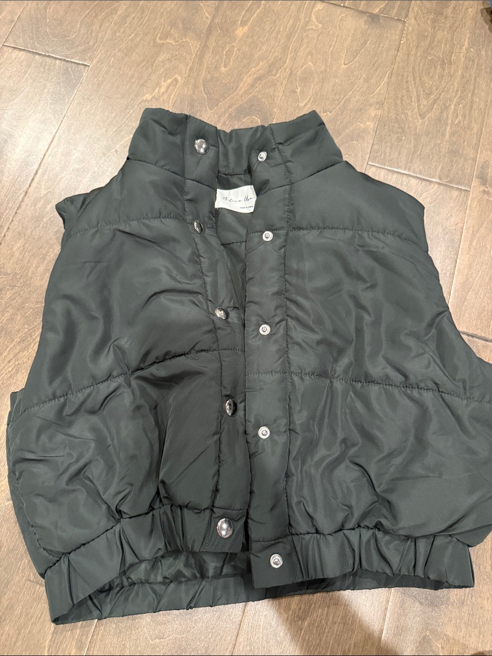 Active USA Hunter Green Quilted Puffer Vest